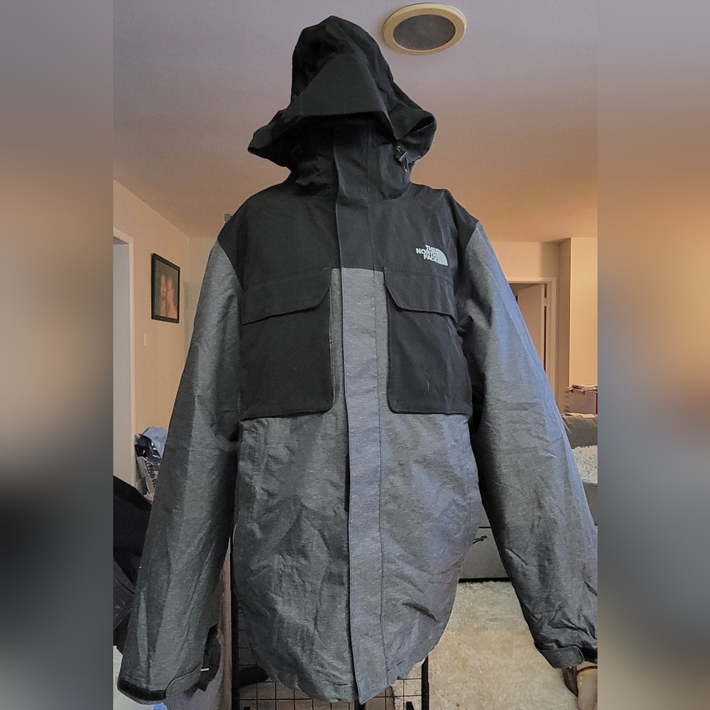 Mens TNF The North Face Dryvent weatherproof shell & 550 down zip in jacket XL